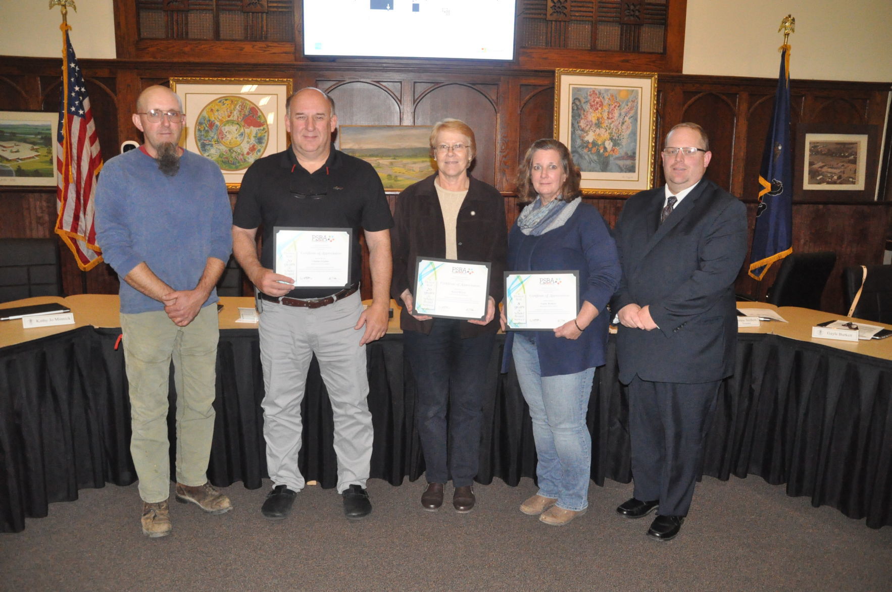 Recognized for service